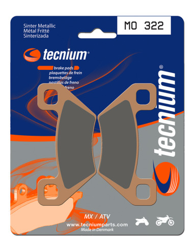 TECNIUM MX/ATV Sintered Metal Brake pads - MO322