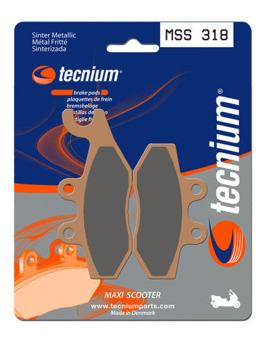 TECNIUM Maxi Scooter Sintered Metal Brake pads - MSS318