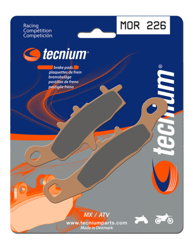 Plaquettes de frein TECNIUM Racing MX/Quad métal fritté - MOR226