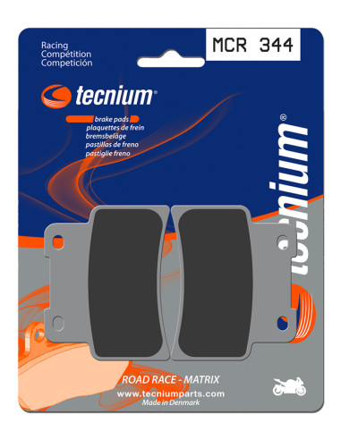 Plaquettes de frein TECNIUM Racing métal fritté carbone - MCR344