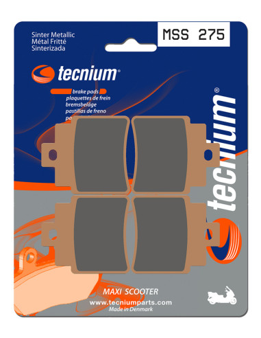 TECNIUM Maxi Scooter Sintered Metal Brake pads - MSS275