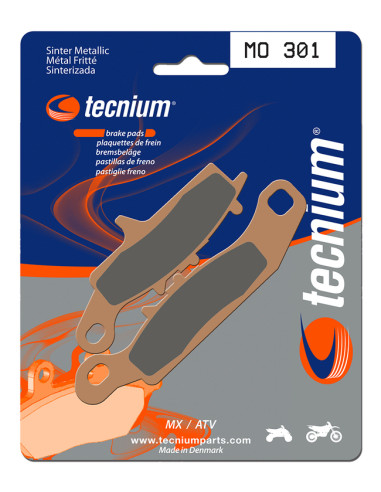 Plaquettes de frein TECNIUM MX/Quad métal fritté - MO301