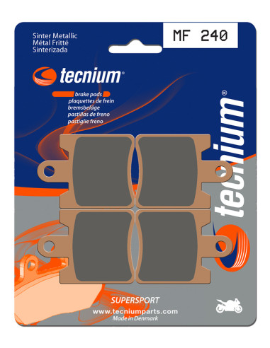 TECNIUM Street Performance Sintered Metal Brake pads - MF240