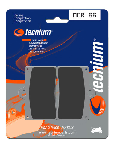 Plaquettes de frein TECNIUM Racing métal fritté carbone - MCR66