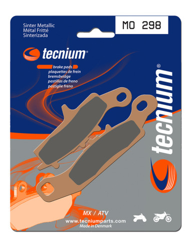 Plaquettes de frein TECNIUM MX/Quad métal fritté - MO298