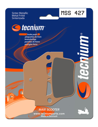 Plaquettes de frein TECNIUM Maxi Scooter métal fritté - MSS427