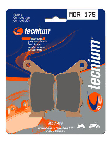 Plaquettes de frein TECNIUM Racing MX/Quad métal fritté - MOR175