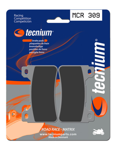 Plaquettes de frein TECNIUM Racing métal fritté carbone - MCR309