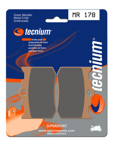 Plaquettes de frein TECNIUM Performance métal fritté - MR178