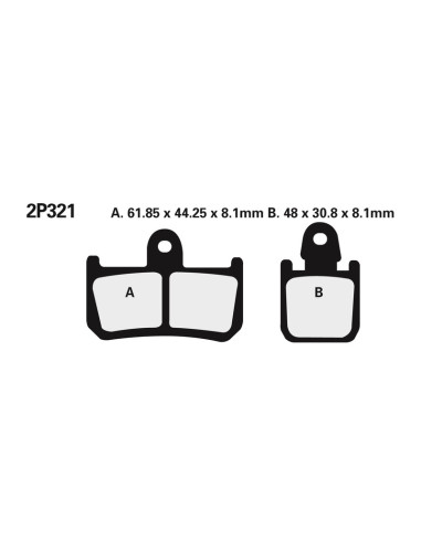 NISSIN Street /Off-Road Sintered Metal Brake pads - 2P-321ST