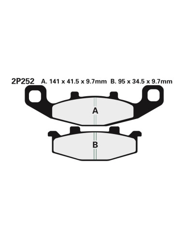 Plaquettes de frein NISSIN route semi-métallique - 2P-252NS