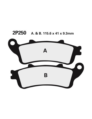 NISSIN Street /Off-Road Sintered Metal Brake pads - 2P-250ST-F3
