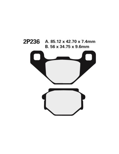 NISSIN Street Semi-Metallic Brake pads - 2P-236NS