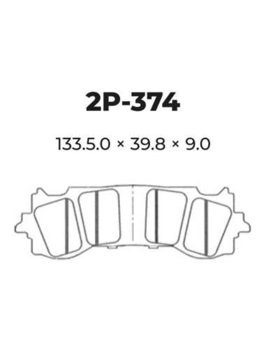 NISSIN Street /Off-Road Sintered Metal Brake pads - 2P-374ST