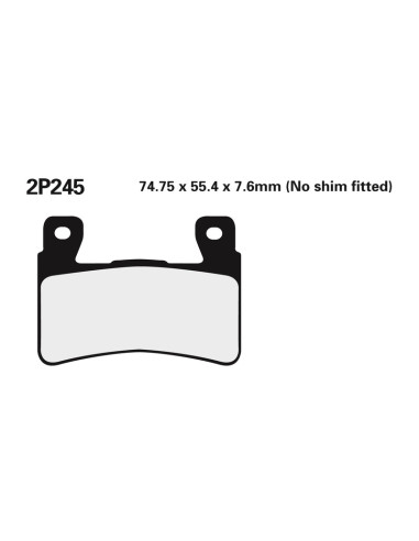 NISSIN Street Semi-Metallic Brake pads - 2P-245NS
