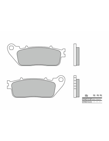 Plaquettes de frein BREMBO route métal fritté - 07HO13SP