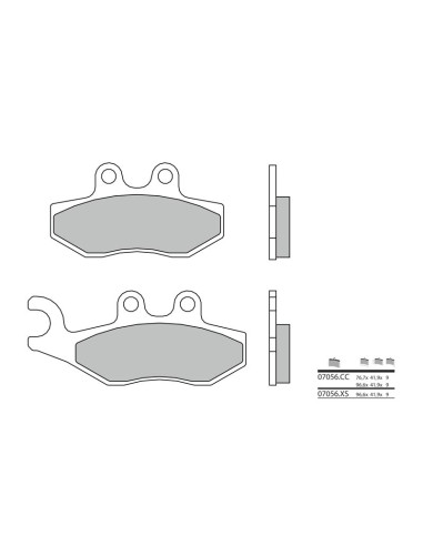 BREMBO Scooter Sintered Metal Brake pads - 07056XS