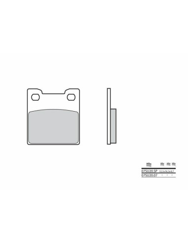 Plaquettes de frein BREMBO route métal fritté - 07SU20SP