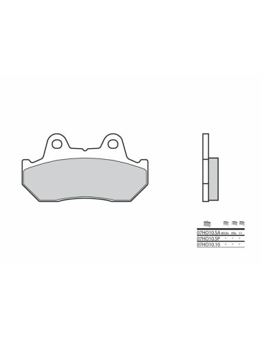 Plaquettes de frein BREMBO route métal fritté - 07HO10SP