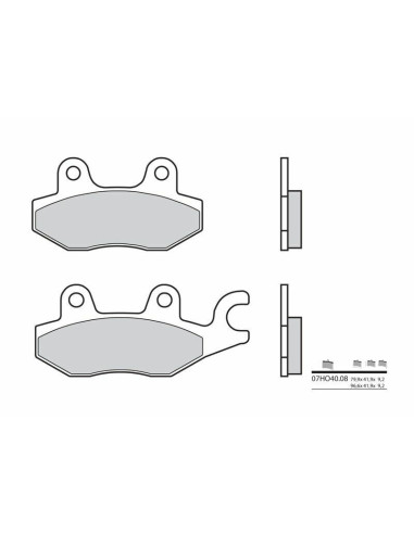 BREMBO Street Carbon Ceramic Brake pads - 07HO4008