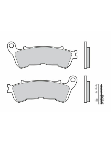 Plaquettes de frein BREMBO route métal fritté - 07HO57SP