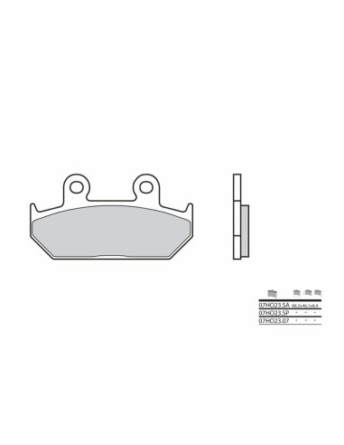 Plaquettes de frein BREMBO route carbone céramique - 07HO2307