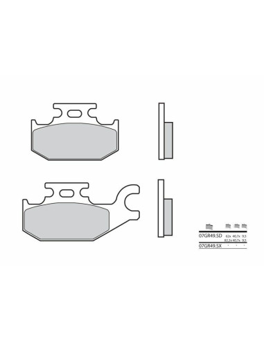 BREMBO Off-Road Sintered Metal Brake pads - 07GR49SD