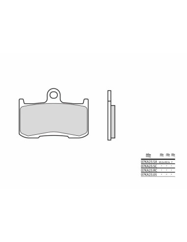 Plaquettes de frein BREMBO route métal fritté - 07KA23SA