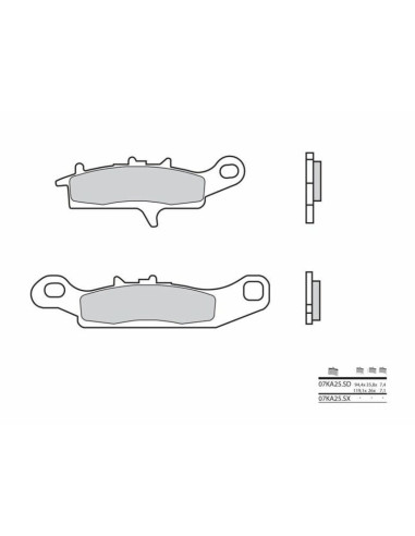 Plaquettes de frein BREMBO Off-Road métal fritté - 07KA25SD