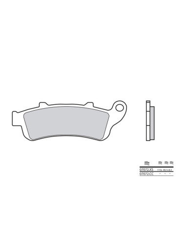 BREMBO Scooter Sintered Metal Brake pads - 07072XS