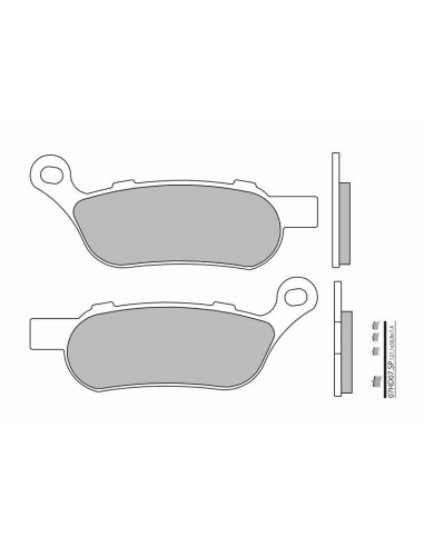 Plaquettes de frein BREMBO route métal fritté - 07HD07SP