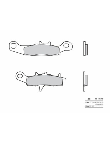 BREMBO Off-Road Sintered Metal Brake pads - 07KA22SX