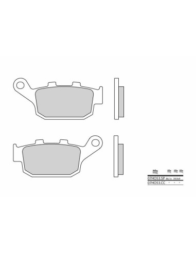 Plaquettes de frein BREMBO route carbone céramique - 07HO53CC