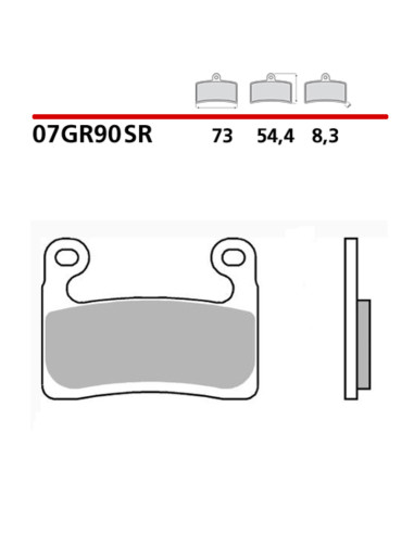 BREMBO Road/Sport Sintered Metal Brake Pads - 07GR90SR