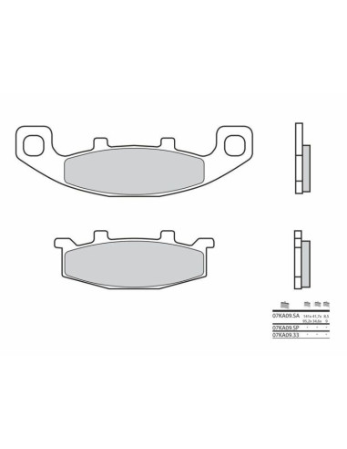 Plaquettes de frein BREMBO route métal fritté - 07KA09SP