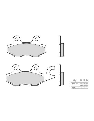 BREMBO Scooter Sintered Metal Brake pads - 07033XS