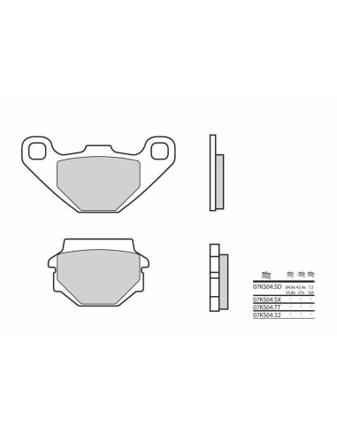 Plaquettes de frein BREMBO route carbone céramique - 07KS0432