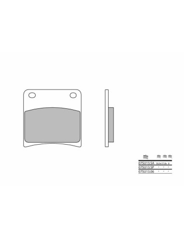 Plaquettes de frein BREMBO route métal fritté - 07SU13SP