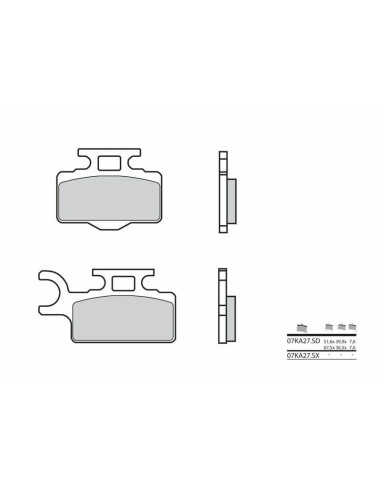 Plaquettes de frein BREMBO Off-Road métal fritté - 07KA27SX