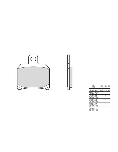 BREMBO Scooter Sintered Metal Brake pads - 07004XS