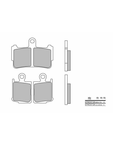 Plaquettes de frein BREMBO route métal fritté - 07HO37SA