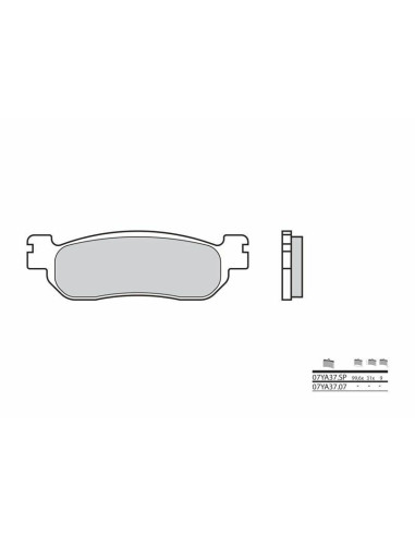 Plaquettes de frein BREMBO route carbone céramique - 07YA3707