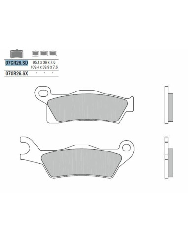 BREMBO Off-Road Sintered Metal Brake pads - 07GR26SD