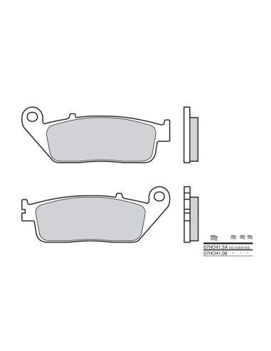 Plaquettes de frein BREMBO route métal fritté - 07HO41LA