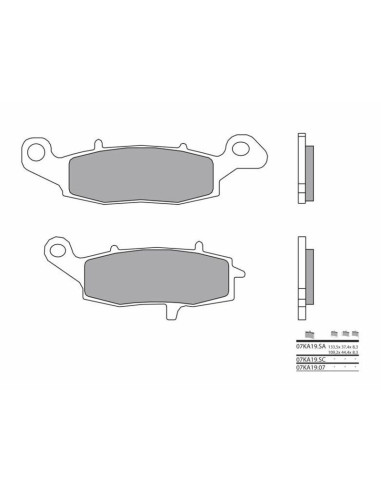 Plaquettes de frein BREMBO route métal fritté - 07KA19SA