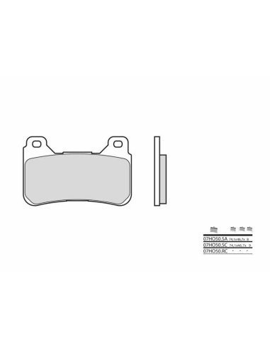 BREMBO Competition Carbon Ceramic Brake pads - 07HO50RC