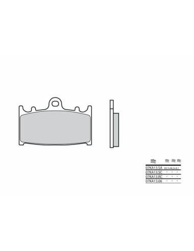 BREMBO Street Carbon Ceramic Brake pads - 07KA1306