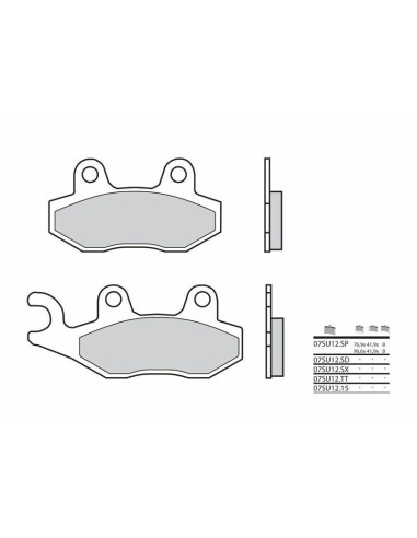 Plaquettes de frein BREMBO Off-Road métal fritté - 07SU12SX