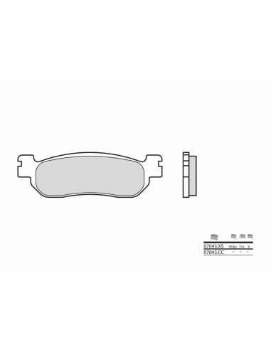 BREMBO Scooter Carbon Ceramic Brake pads - 07043CC