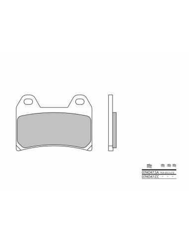 Plaquettes de frein BREMBO route métal fritté - 07HO47SA